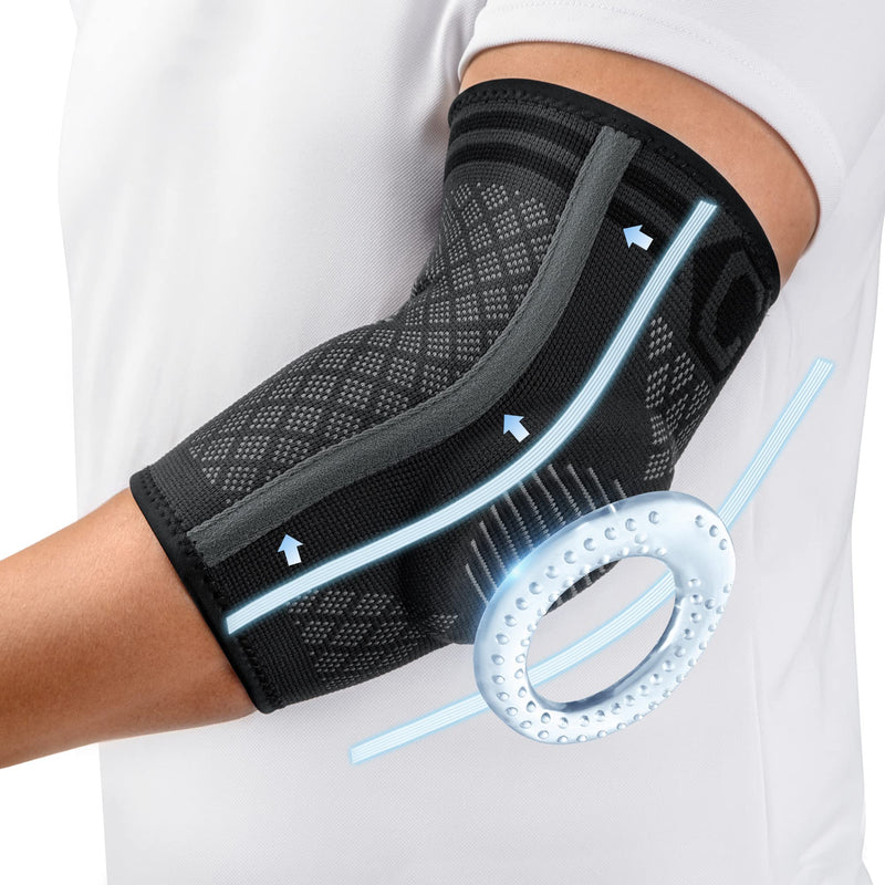 Cambivo 2 X Elbow Support For Men And Women, Tennis Elbow Bandage With Gel Pad And Side Stabilizers, Bandage Elbow For Pain Relief For Tennis Elbow, Golfer'S Elbow, Tendonitis - NewNest Australia
