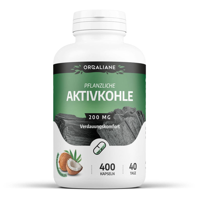 Active charcoal 200 mg - 400 capsules 400 pieces (pack of 1) - NewNest Australia