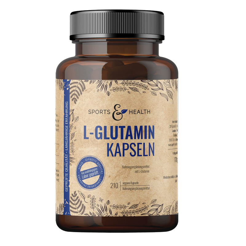L Glutamine Capsules - 210 Capsules - 750Mg Pure L-Glutamine Per Daily Dose - High-Quality Amino Acid - No Additives - Independently Laboratory Tested - Vegan - 7 Months Supply - NewNest Australia
