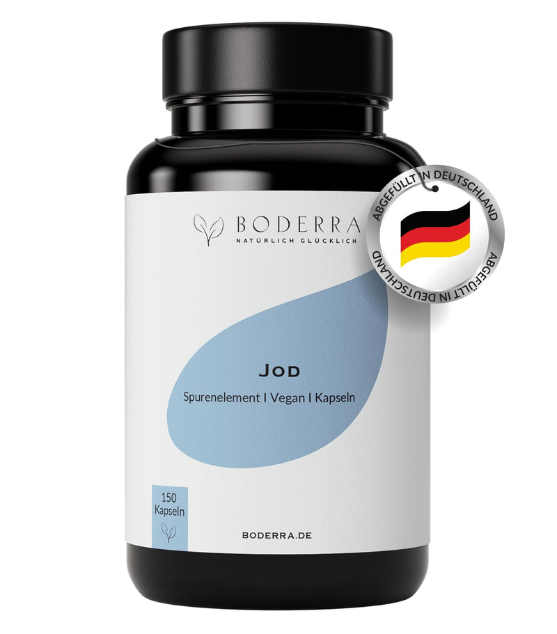 Boderra Iodine Capsules - 5 Month Supply - 100% Vegan, & Bioavailable - 150 High-Dose Iodine Tablets With 150¬µg Iodine Per Daily Dose - Iodine Tablets Without Artificial Additives - NewNest Australia