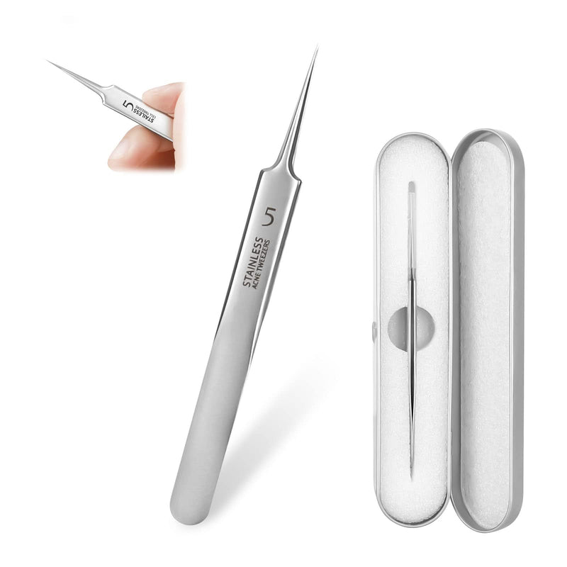 Rucudim Stainless Steel Tweezers Mile Knife, Blackhead Tweezers Precision, Fine Technical Tweezers, Splitter Tweezers For Extractor, Acne Pimples, Comedones Stains Or Removal - NewNest Australia