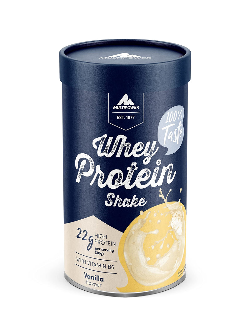 Multipower Whey Protein Shake Powder 420 g, Protein Powder with Vanilla Flavor and Vitamin B6, Ideal for Regeneration of the Body After Sports - NewNest Australia