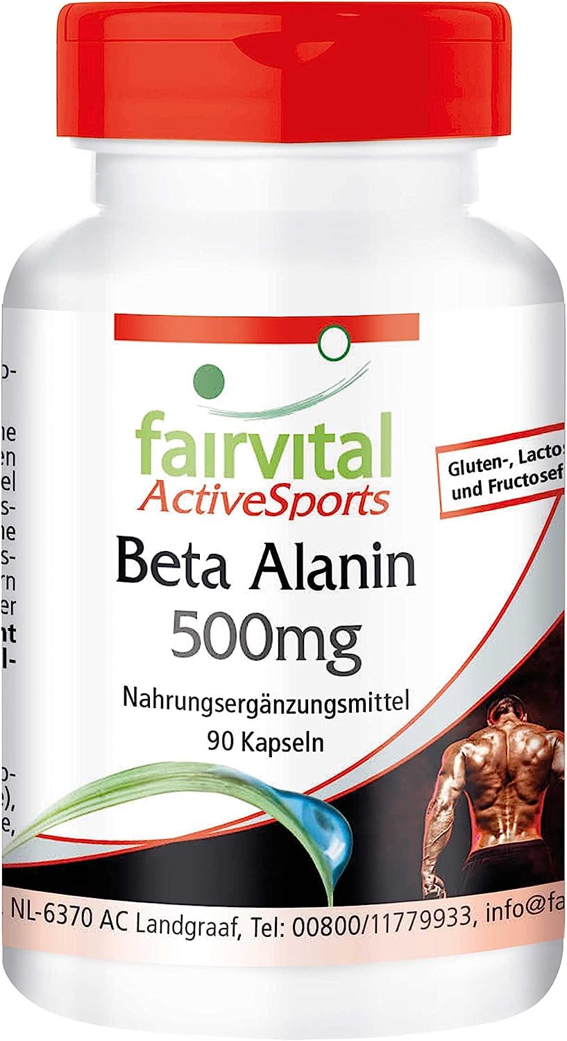 Fairvital Beta Alanine 500 Mg ‚ 90 Capsules ‚ Popular Amino Acid ‚ No Stirring In Powder ‚ 100% Vegan ‚ Quality Tested And High Dose ‚ Made In Germany - NewNest Australia