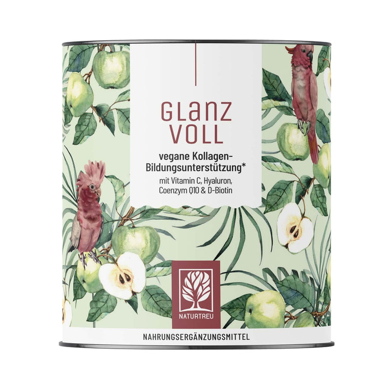 Naturtreu Vegan Collagen Powder Alternative* - Collagen Education Support Vegan With Hyaluron, Q10, Biotin & Vitamin C For Skin, Hair & Nails - 300 G Vegan Powder With Apple Flavor - NewNest Australia