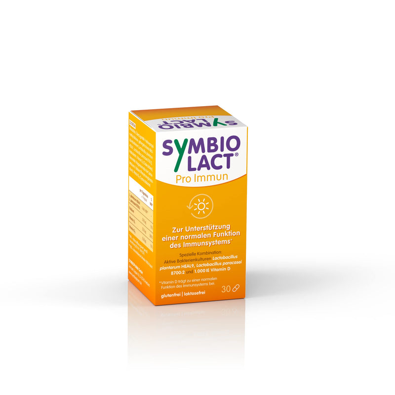 SymbioLact Pro Immun, 30 capsules: nutritional supplement to strengthen the immune system, with lactic acid bacteria and vitamins D3, B12 and B9 - NewNest Australia