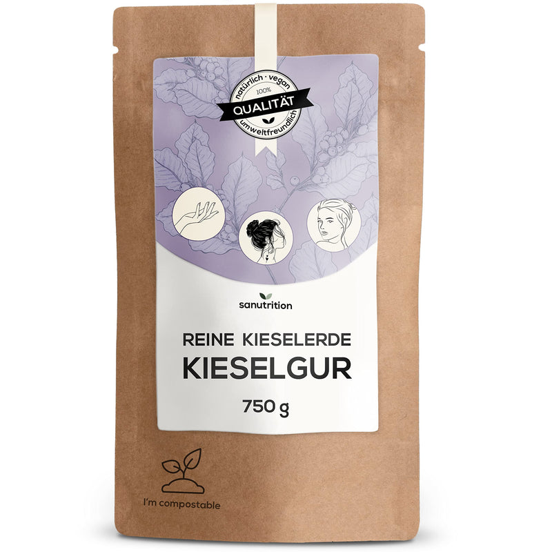 Diatomaceous earth powder 750 g bag for nutritional supplement | Natural silica from diatoms | High content of silica | Diatomaceous earth | Laboratory-tested quality from Austria - NewNest Australia