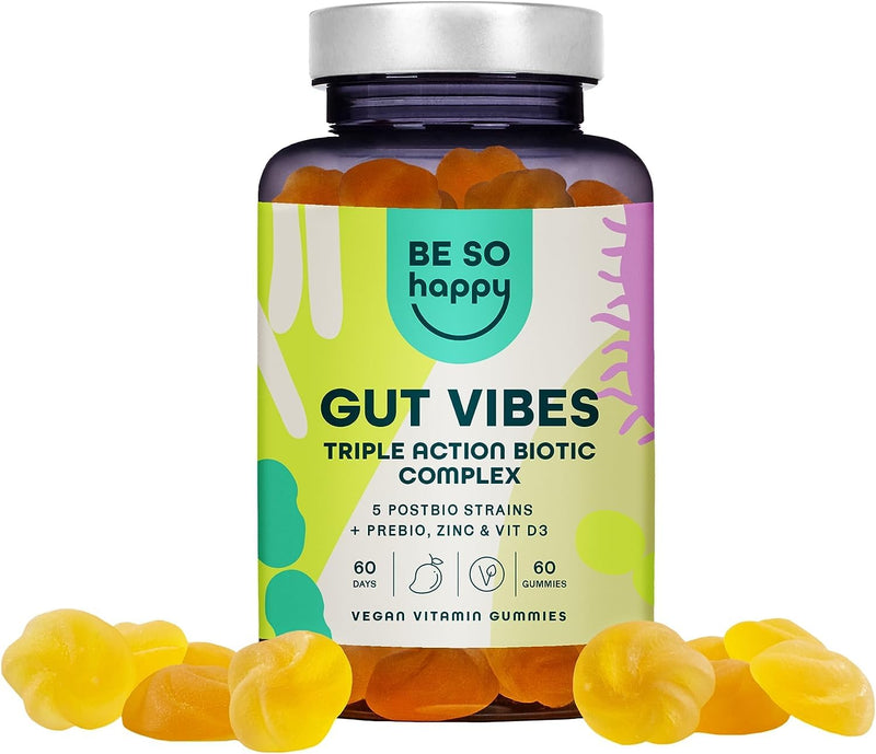 Prebiotics And Postbiotics Gummies | Supports Healthy Intestinal Function And Digestion | Biotic Complex With Zinc & Vitamin D3 | 60 Day Supply | Eu | Vegan, Gluten And Lactose Free - NewNest Australia