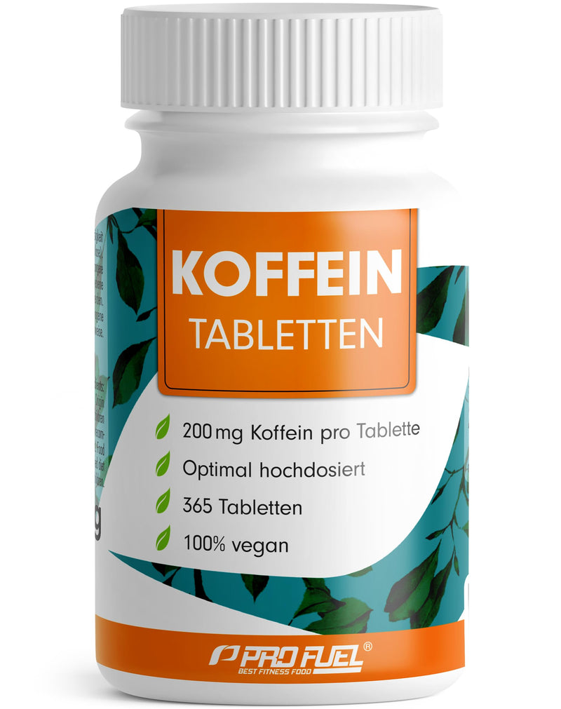 Caffeine Tablets 365X - 200 Mg Caffeine Per Tablet - Optimally High Dose - Laboratory Tested For Active Ingredient Content And Purity - Without Unwanted Additives - Supply For A Whole Year - 100% - NewNest Australia