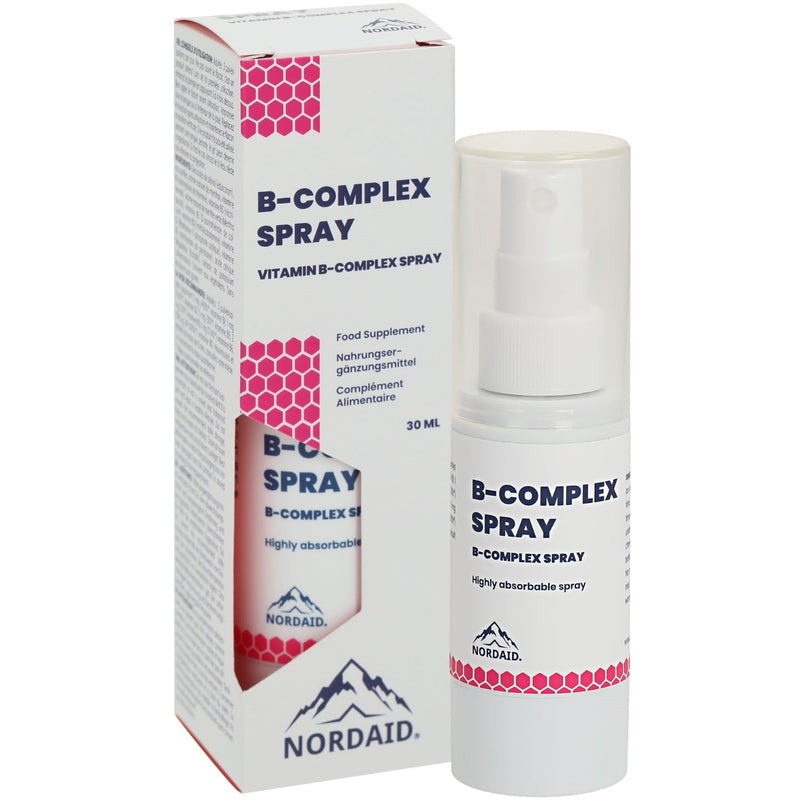 Vitamin B complex spray - for 2 months - alternative to drops & capsules - B complex vitamin high dose - vitamin B complex preparations - vitamin B spray - vitamin B complex forte - Nordaid - NewNest Australia