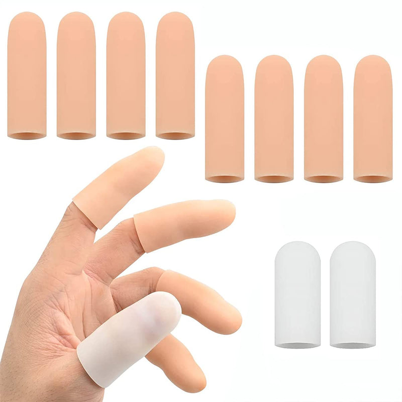 Gel Finger Cot, Gel Finger Protection, Silicone Gel Finger Cots Thumb Protection, Finger Sleeves, Finger Bandages, Ideal For Finger Cracking, Finger Arthritis, Finger Calluses, Pack Of 10 - NewNest Australia