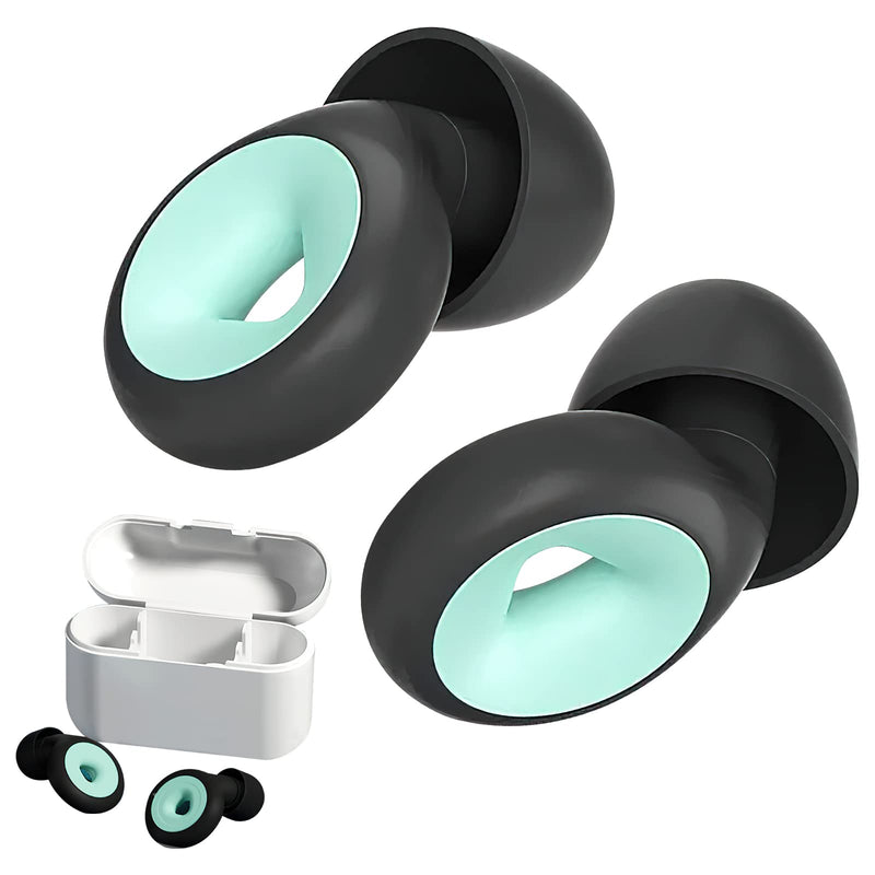 Tnsland Soft Ear Plugs Sleeping, Noise Ear Plugs Comfort Silicone Sleeping Ear Protection Noise Reduction 27 Db, 1 Pair Reusable Washable, Concert Work Learning Travel Black - NewNest Australia