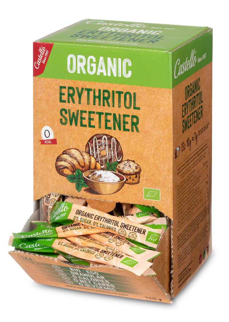 Natural Erythritol Bio Organic | 144 Bags Of 5G | Sugar Substitute - Keto And Paleo - 0 Glycemic Index - Calorie Free - 0 Net Carbs - No Gmo - Castello Since 1907-720 G - NewNest Australia