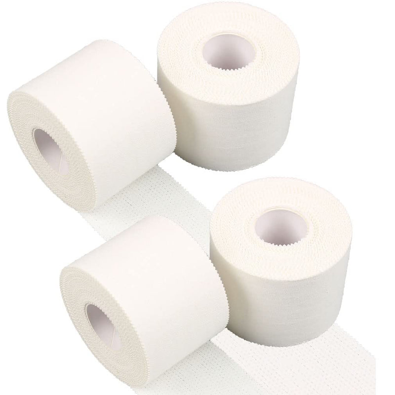 Liangmai Sports Tape White, 4 Rolls Of Tape Set (3.8 Cm X 10 M), Self-Adhesive Tape With Extra Strong Adhesive, Skin-Friendly Tearable Sports Bandage For Handball Football Volleyball All Sports - NewNest Australia