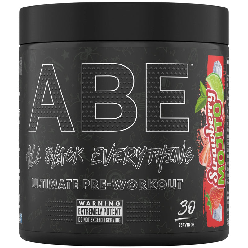 Applied Nutrition Abe All Black Everything Pre Workout Powder - Energy, Physical Performance With Citrulline, Creatine, Beta Alanine, Caffeine (315 G - 30 Servings) (Strawberry Mojito) - NewNest Australia