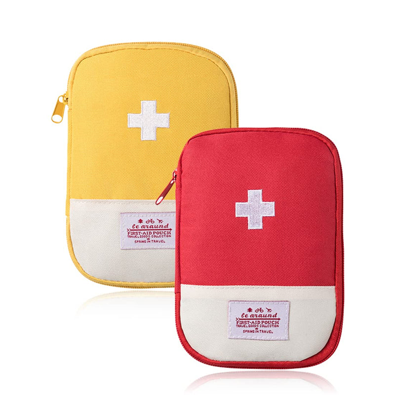 XPEX Pack of 2 Medicine Bags On the Go Small Emergency Bag Travel Pharmacy Waterproof Children's Emergency Box Pharmacy Bag Travel Camping - NewNest Australia
