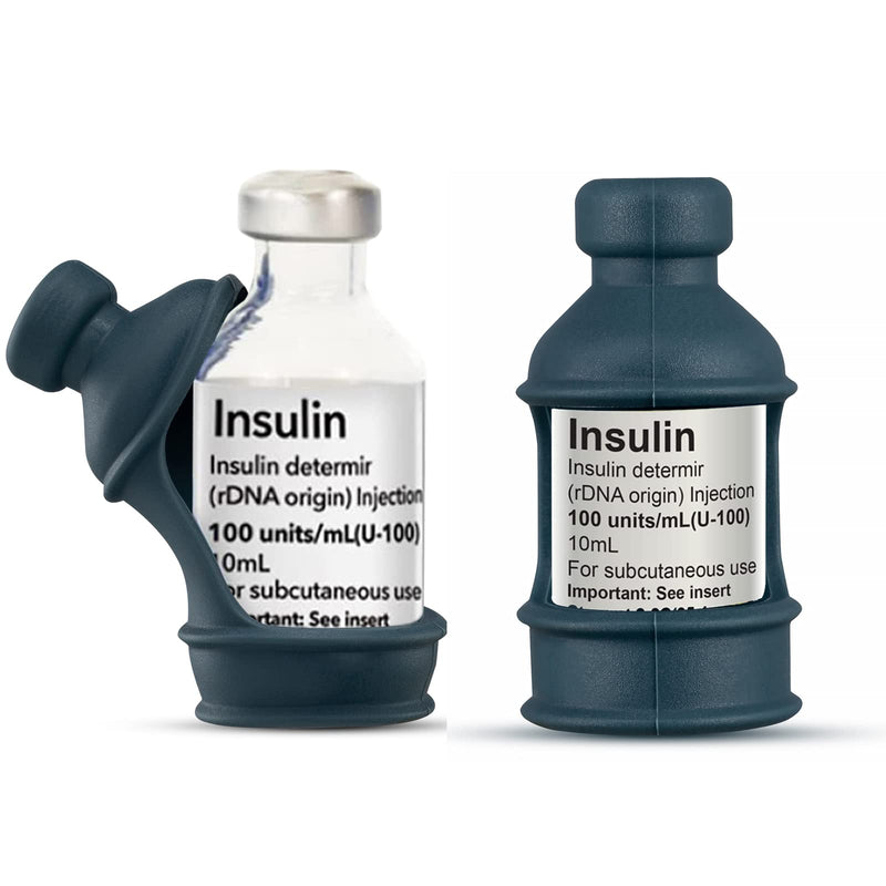 Pack of 3 Insulin Bottle Protective Covers for Diabetics, Silicone Insulin Bottle Protective Cover to Protect the Insulin Vial from Breaking (Grey) Grey - NewNest Australia
