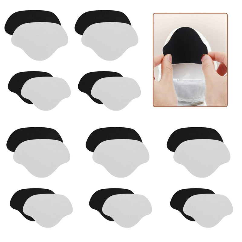 20 Pairs of Sneaker Repair Patch, Shoe Heel Repair Patch, Heel Protection for Shoes, Heel Pad Trainers, for Too Large Shoes (Black + White) - NewNest Australia