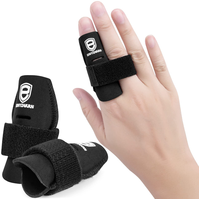 Ednyzakrn Pack Of 2 Finger Sleeve Protectors, Finger Buddy Bands, Adjustable Trigger Finger Brace Splint Support For Sports, Basketball, Volleyball, Tennis, Baseball - NewNest Australia