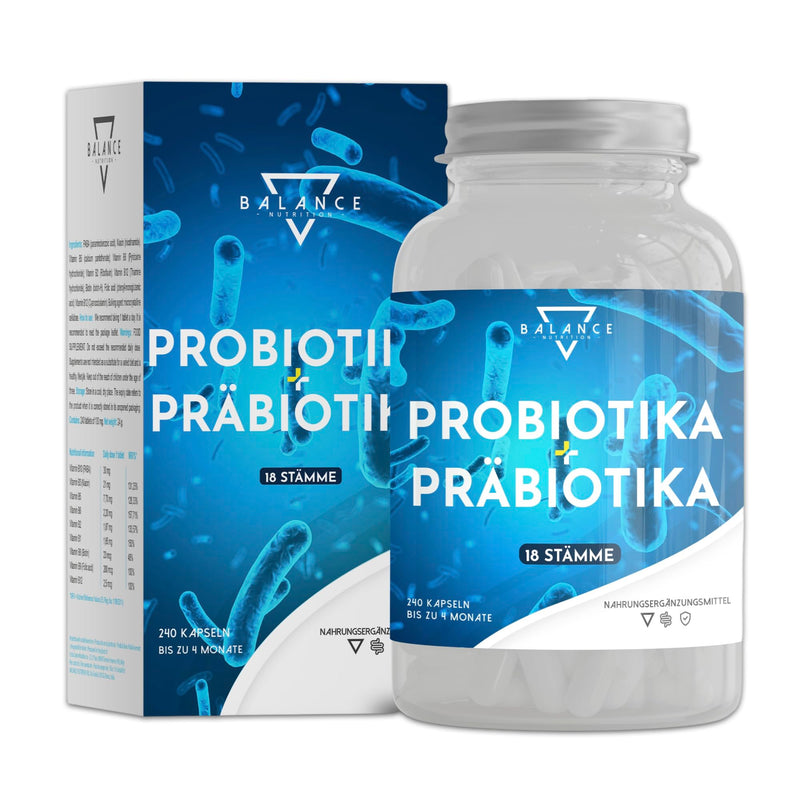 PROBIOTICS AND PREBIOTICS - 240 CAPSULES | Probiotics intestinal cleansing | Probiotics capsules | Prebiotics, Digestive Enzymes + Inulin | Intestinal flora structure | Up to 20 billion CFU - NewNest Australia