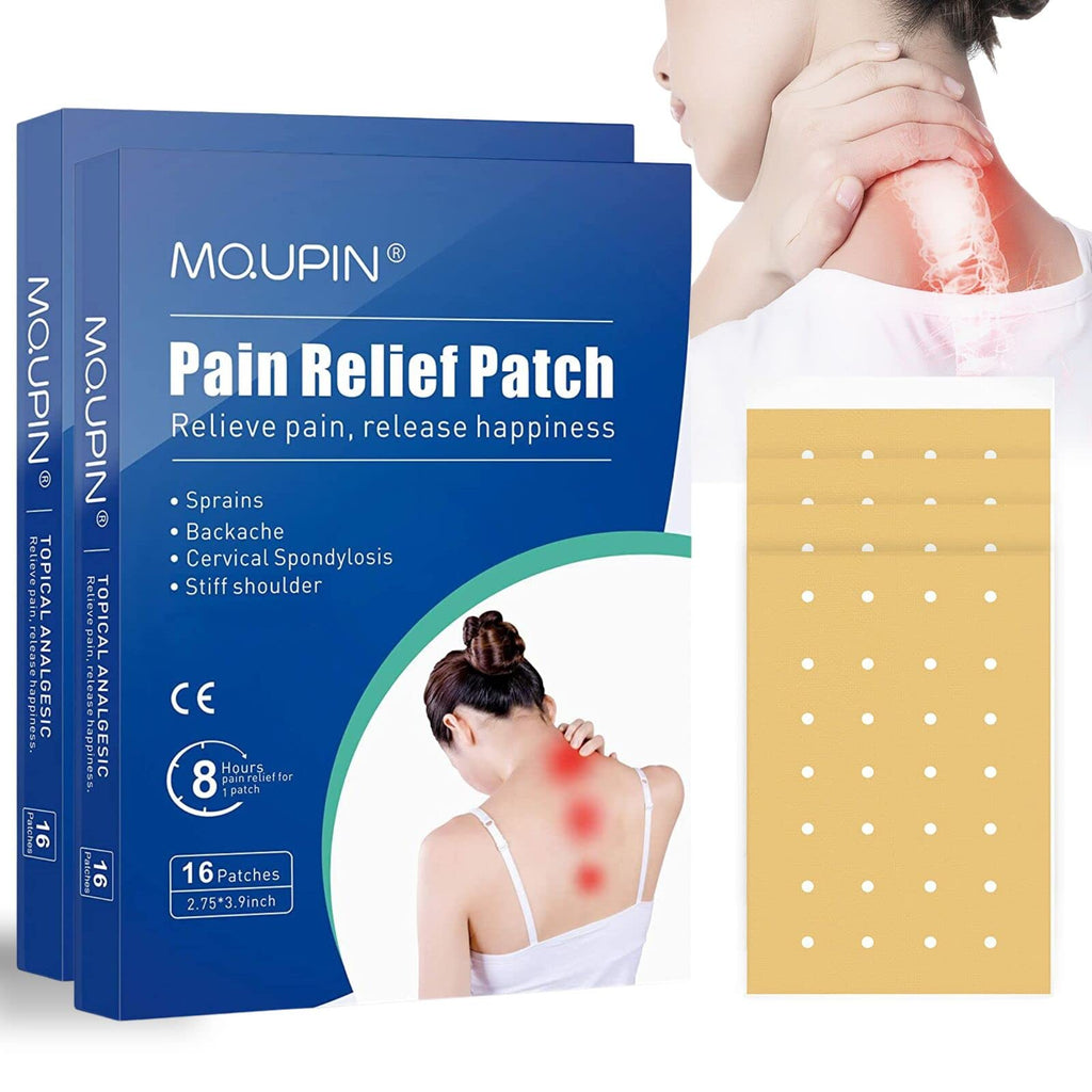 Mqupin Pain Relief Patches, Long-Lasting Effect Pain Relief Patches, Knee Relief Plaster Set, Quick Relief From Pain In The Knee, Back, Neck, Shoulder, Waist (32 Plasters) - NewNest Australia