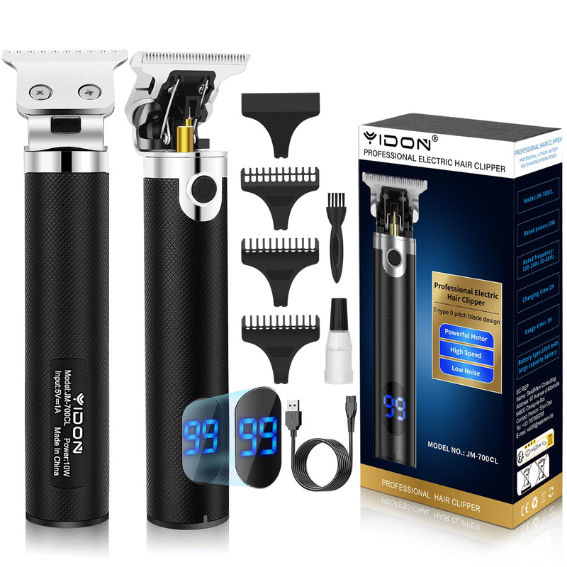 Professional Hair Trimmer, Beard Trimmer For Men, Hair Trimmer, Beard Trimmer, Men'S Razor, Men'S Electric, Rechargeable Lcd Display, T-Blade Trimmer, Cordless Long Hair Trimmer For Hairdressers - NewNest Australia