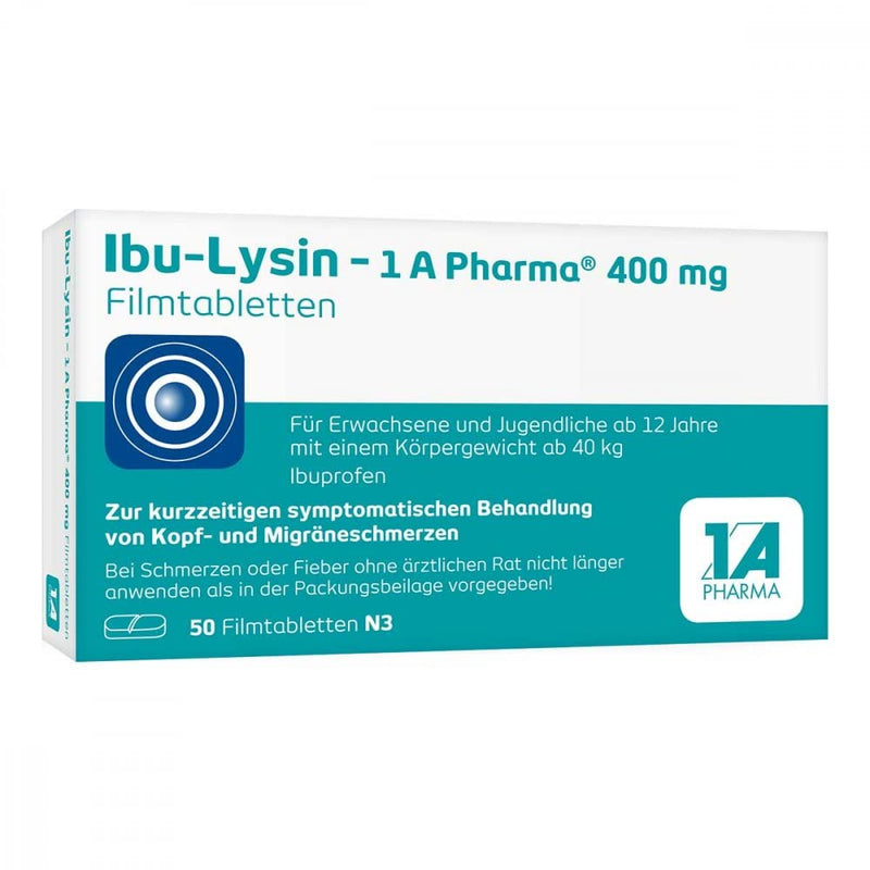 Ibu-lysin 1a Pharma 400 mg film-coated tablets 50 pieces - NewNest Australia