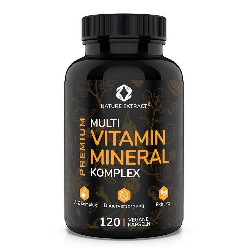 Premium Multivitamin And Mineral Complex - 120 High Dose Capsules - Essential Az Vitamins, Minerals And Superfood Plant Extracts - Laboratory Tested And Made In Germany - Vegan - NewNest Australia
