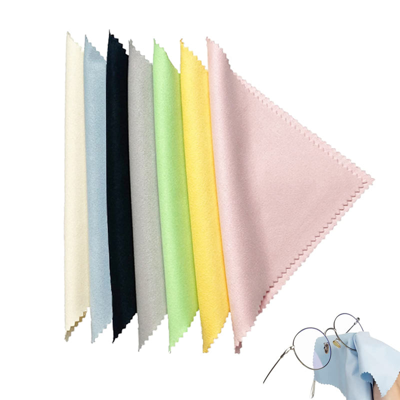 Yoezuo Pack of 7 glasses cleaning cloths, 18 x 15 cm microfiber cloth glasses cleaning cloths microfiber cleaning cloths for glasses, screens, tablets, cell phones, cameras (7 colors) 7 colors - NewNest Australia
