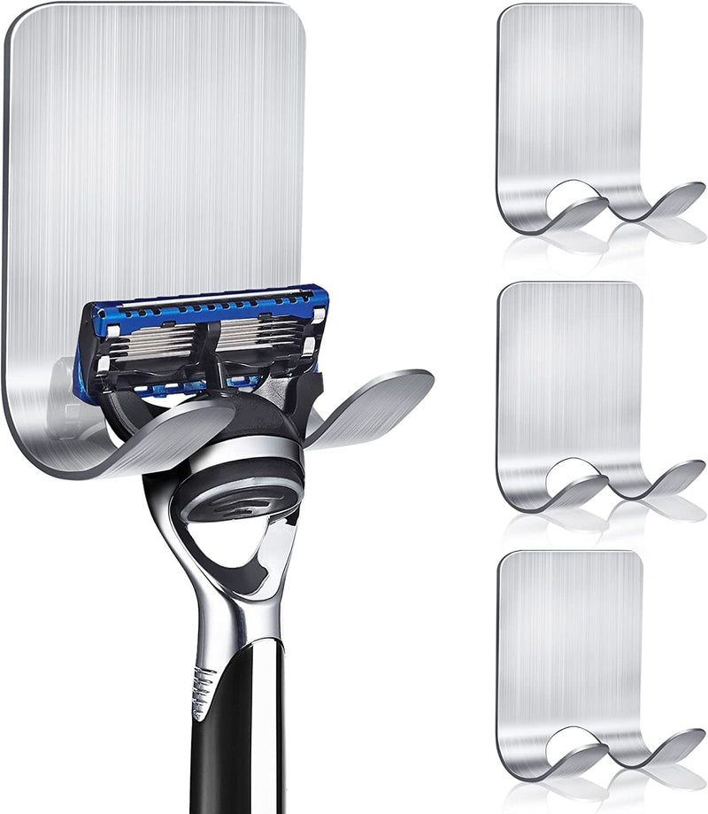 VIGIME Razor Holder for Shower, 4-Pack Stainless Steel Razor Holder Hooks, Waterproof Self-Adhesive Razor Holder Hanger Hooks for Bathroom Kitchen - NewNest Australia