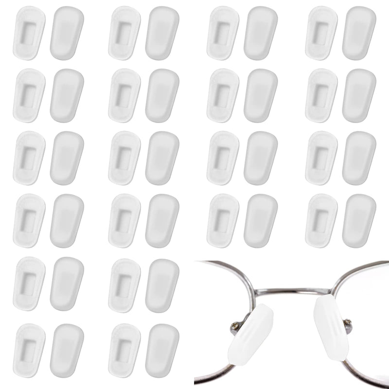 20 Pairs Of Glasses Nose Pads, Slip-On Glasses Nose Pads Replacement Silicone Nose Pads For Glasses, Glasses Nose Pads Non-Slip Protective Covers For Screw Glasses Sunglasses (White) - NewNest Australia