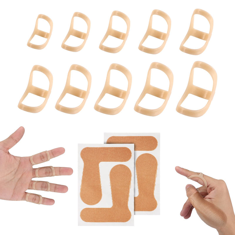 Luter Pack Of 10 Oval Finger Splint With 2 Thumb Valgus Correction, Trigger Finger Splint Finger Stabilizer Splint For Middle Small Finger Thumb Or Ring Finger (10 Sizes) - NewNest Australia