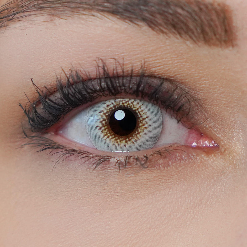 Contact Lenses Colored Gray | Gray Annual Lenses Without Prescription | Halloween Vampire Anime Cosplay | Pack Of 2 Soft Color Lenses + Container, Tweezers, Insertion Aid | Strong Opaque | Charmiga - NewNest Australia