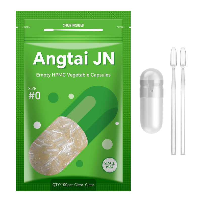 Angtaijn Empty Vegan Capsules Size 0 Clear Empty Capsules For Filling With 2 Micro Spoons, Diy Empty Capsules 0 Compatible With Capsule Filler Size 0, Pack Of 100 - NewNest Australia
