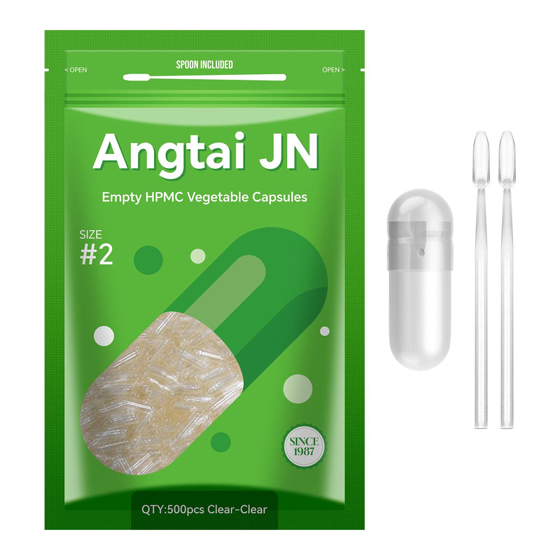 Angtaijn Empty Vegan Capsules, Size 2 Clear Empty Capsules For Filling With 2 Micro Spoons, Diy Empty Capsules, 2 Compatible With Capsule Filler Size 2, Pack Of 500 - NewNest Australia
