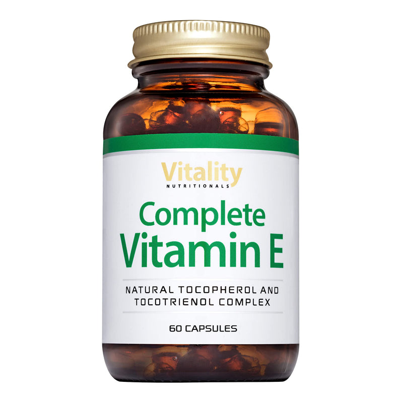 Complete Vitamin E Capsules I Natural D-Alpha Tocopherol And Tocotrienol With High Bioavailability (Pack Of 60) Antioxidant For Skin Hair Eyes Muscles Vitality Nutritionals By Vitaminexpress - NewNest Australia