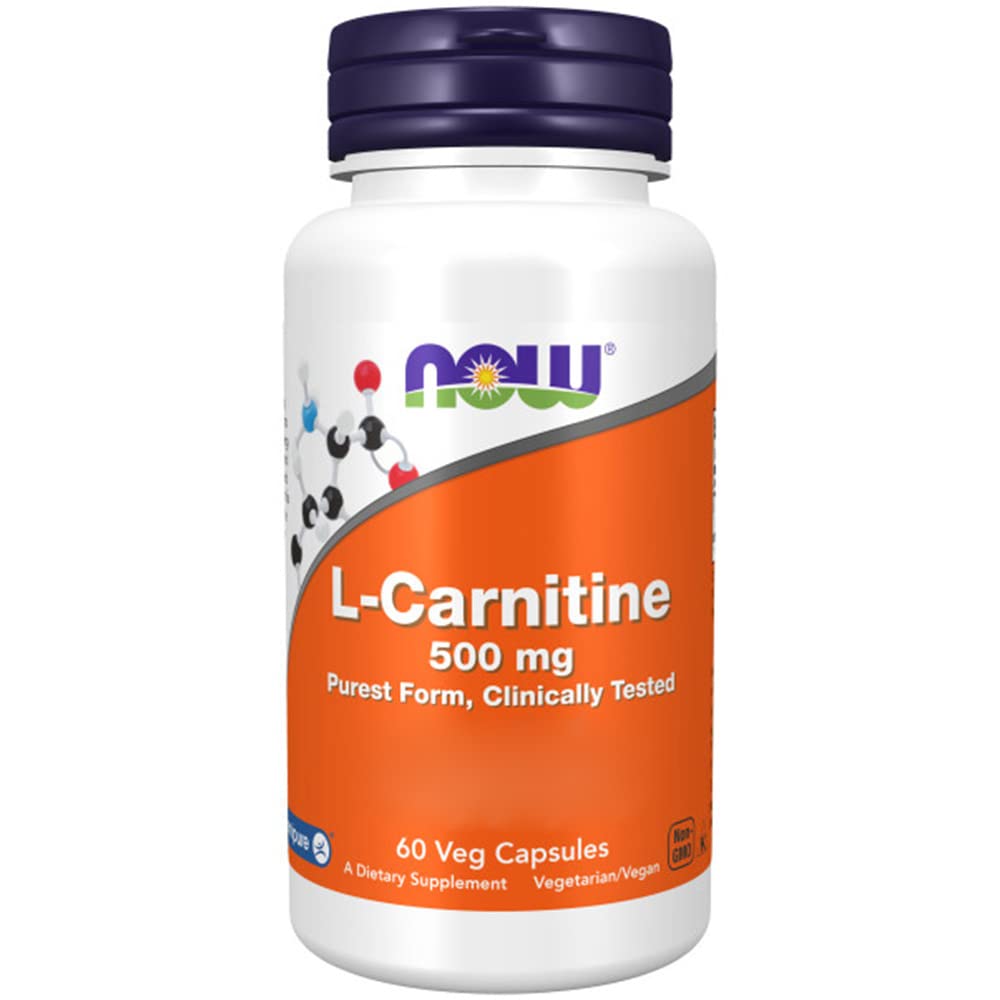 Now Foods L-Carnitine, 500mg, Carnipure®, 60 vegan capsules, laboratory tested, gluten-free, vegetarian, soy-free, non-GMO - NewNest Australia