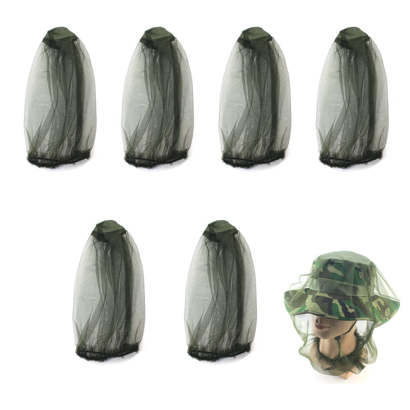 Vastsea Pack of 6 Largest Mosquito Head Net, Face Protection Mosquito Net, Head Net, Mesh, Face Net, for Mosquitoes, Bugs, Not Seeing, Mosquitoes from Outdoors, Suitable for Outdoor, Camping, Travel - NewNest Australia