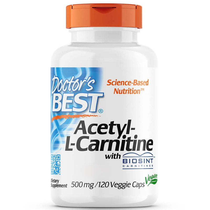 Doctor's Best, Acetyl-L-Carnitine, 500mg (capsules, 120 pieces) 120 pieces (pack of 1) - NewNest Australia