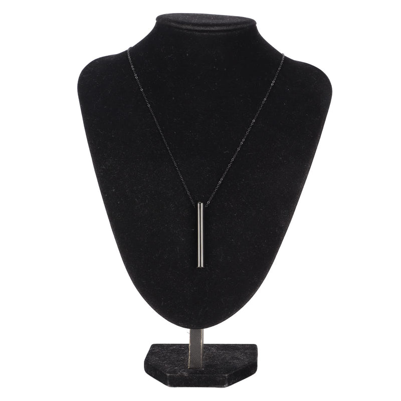 Leftwei Stress Relief Mindful Necklace, Breathing Necklace Spiritual Jewelry Breathing Exercise Device Anxiety Whistle Necklace for Habitual Breathing Exercises, Meditation, Anxiety Relief (Black) Black - NewNest Australia