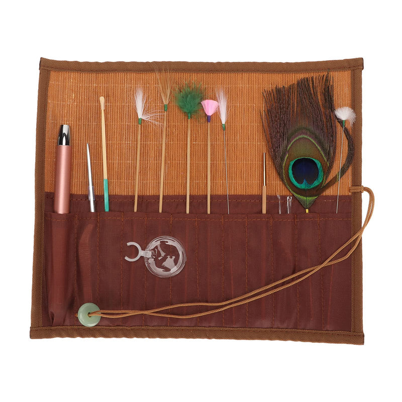 Ear Spoon, Ear Digging Goose Feather Stick Kit, Ear Pick, Ear Wax Remover Stick, Earwax Remover Tools, Professional Ear Remover Massage Kit (8 Pieces Per Set With Bamboo - NewNest Australia