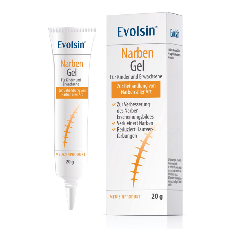 Evolsin® scar gel for children and adults - scar ointment reduces the visibility of scars and reduces tissue tension and itching - scar cream for all types of scars (20 g) - NewNest Australia