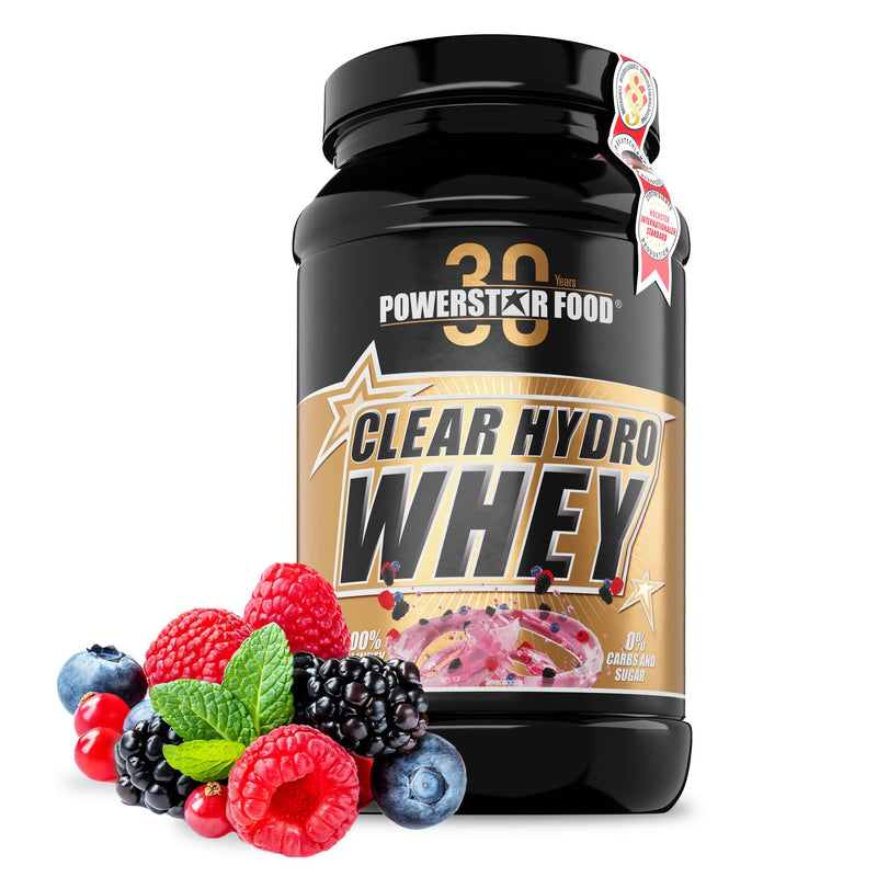 Powerstar Clear Hydro Whey 630 G Fruity Light Cfm Whey Protein Isolate 89.4% Protein I.Tr Made In Germany Iso Protein Powder Ideal As Shake With Water Rich In Eaa Wildberry - NewNest Australia