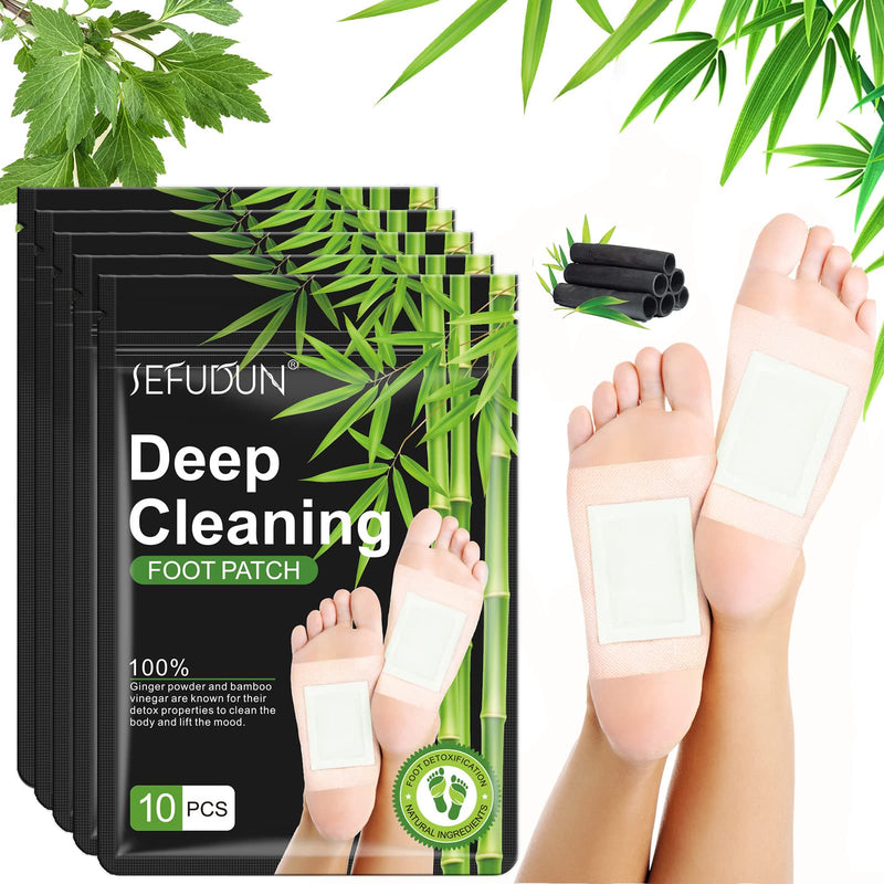Youery Pack of 50 detox foot plasters, detoxification plasters for feet, deep cleansing foot pads, foot care pads, natural foot plasters, detox plasters, for help sleeping and stress relief - NewNest Australia