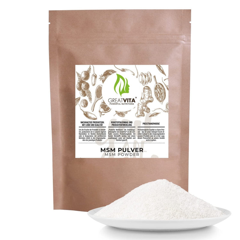 MSM powder 400g | 99.9% pure/premium quality/methylsulfonylmethane, organic sulfur without additives/GreatVita - NewNest Australia