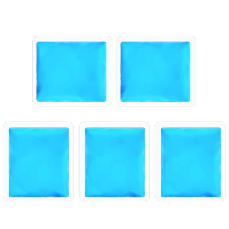 Umorismo Pack Of 5 Cooling Pad Cooling Compress Cold Warm Compress Cooling Pads Gel Reusable Cool Pack Cooling Pack Cooling Pad For Eyes, Wisdom Teeth, Beauty, Pain Relief, Toothache, Fever - NewNest Australia
