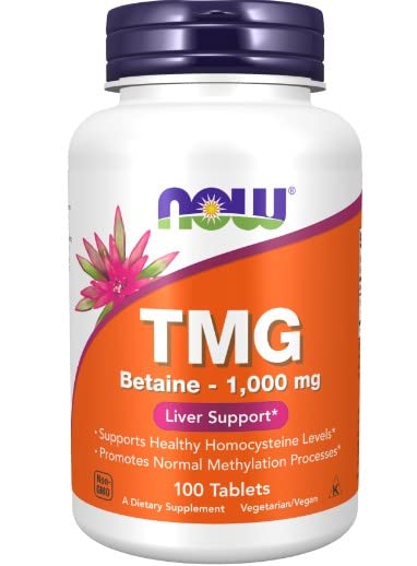 Now Foods, TMG (trimethylglycine), 1,000 mg, 100 vegan tablets, betaine - NewNest Australia