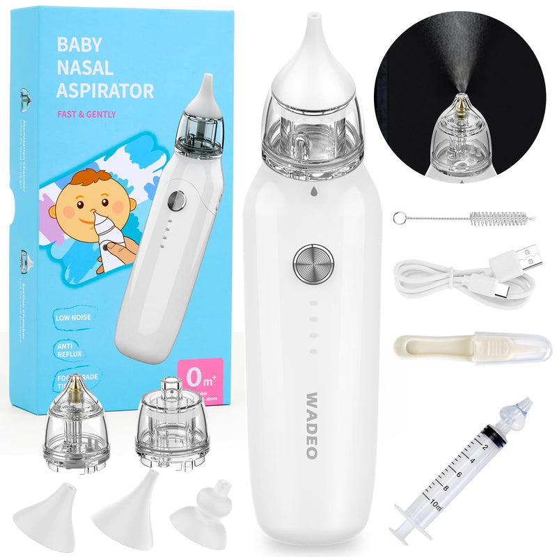 Wadeo Baby Nasal Aspirator Electric, Nasal Secretion Aspirator For Babies With 3 Suction Levels And Atomization Function, Anti-Backflow Design, Suitable For Babies, Toddlers And Newborns - NewNest Australia