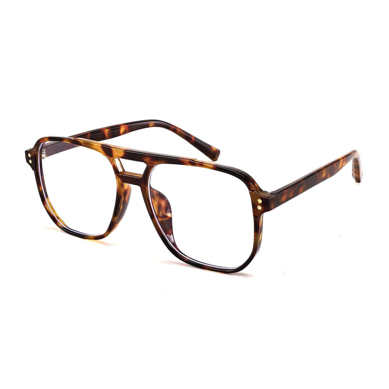 FEISEDY Retro 70s 80s Blue Light Filter Glasses Women Without Strength Men's Computer Glasses with Blue Light Blocking Glasses PC Gaming Glasses B2866 Leopard 54 millimeters - NewNest Australia