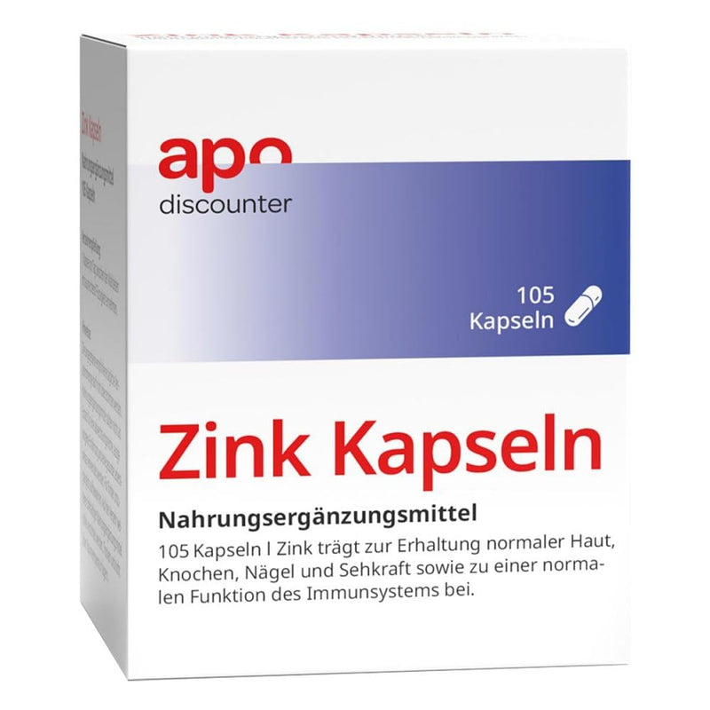 Zinc capsules 10 mg from apodiscounter 105 pieces - NewNest Australia