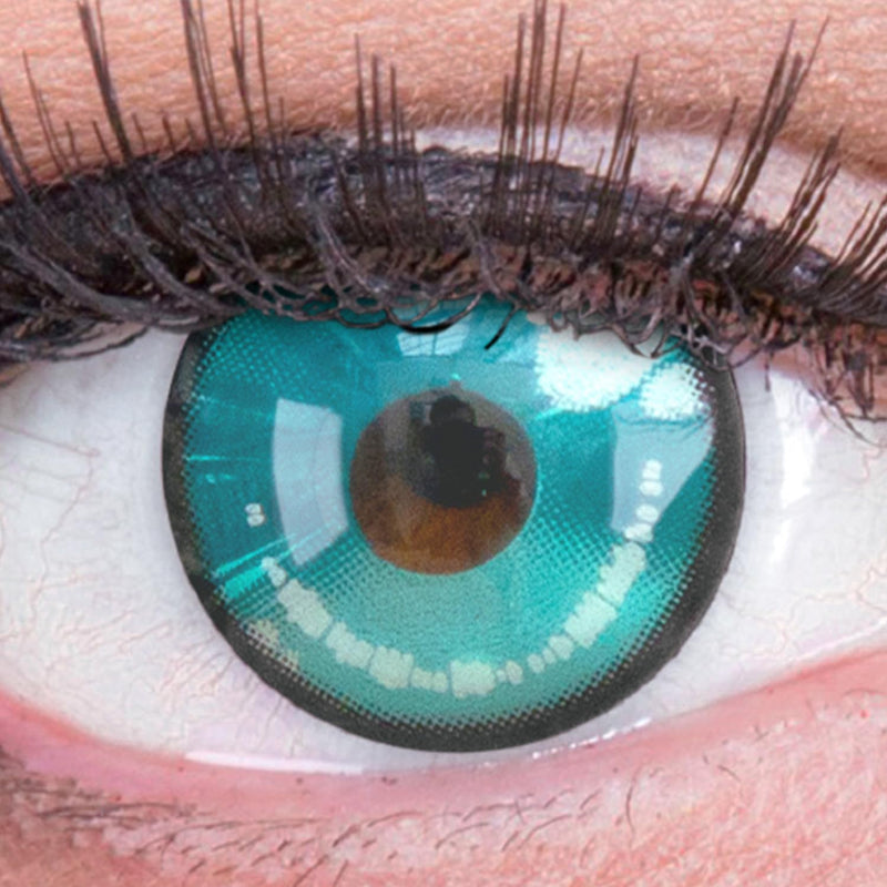 Meralens Colored Contact Lenses Anime Arc 2 Green Crazy Fun Green Annual Lenses 1 Pair Without Prescription With Free Lens Case - Top Quality For Fancy Dress, Carnival, Halloween, Cosplay 2023 - NewNest Australia